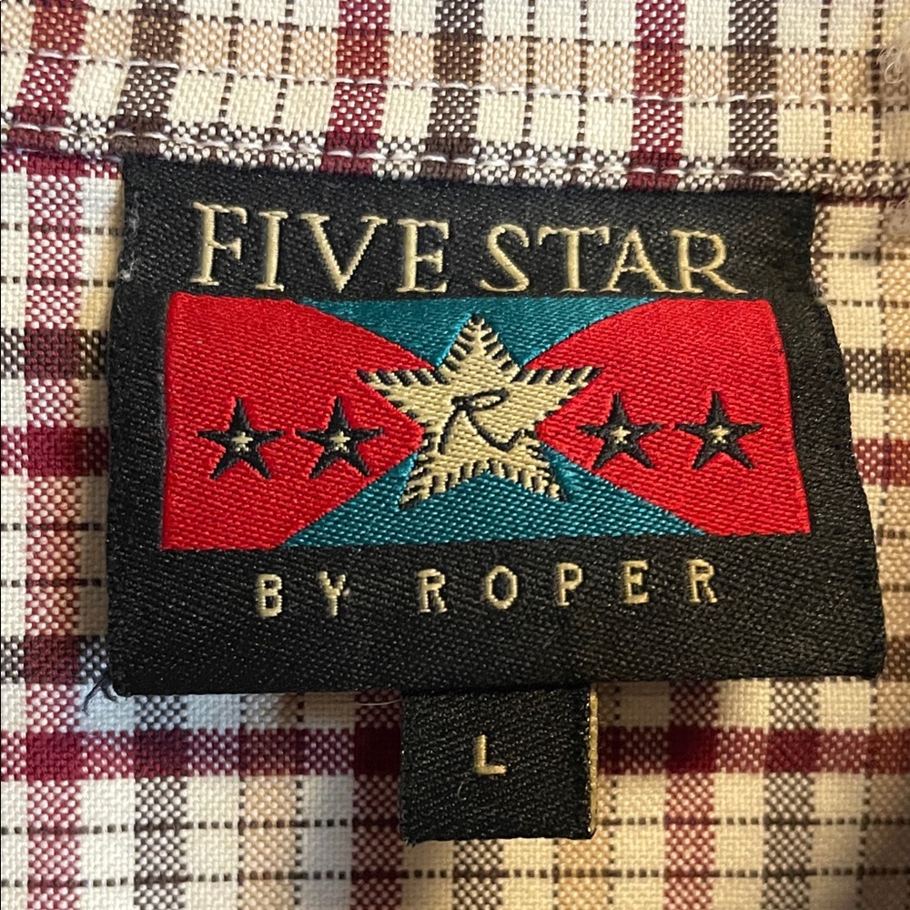 Five Star by Roper Plaid Button-Up Western Shirt - Picture 3 of 5